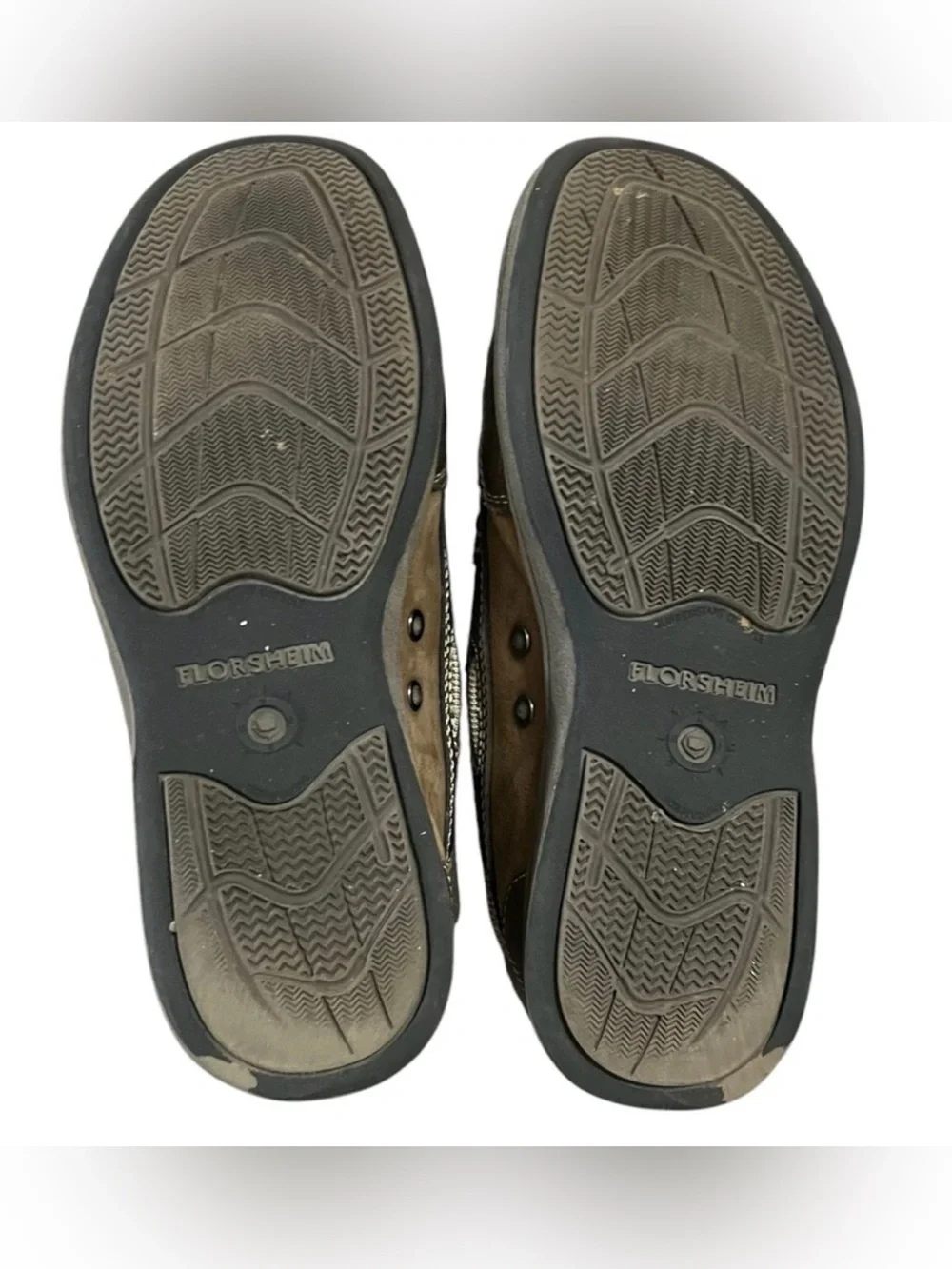 Florsheim Lakeside Moc Toe Slip-on Brown Leather Penny Boat Loafer Shoe Size 7.5
